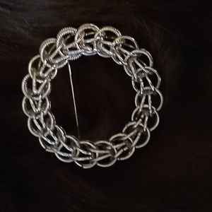 Silver Wire Coat Pin
